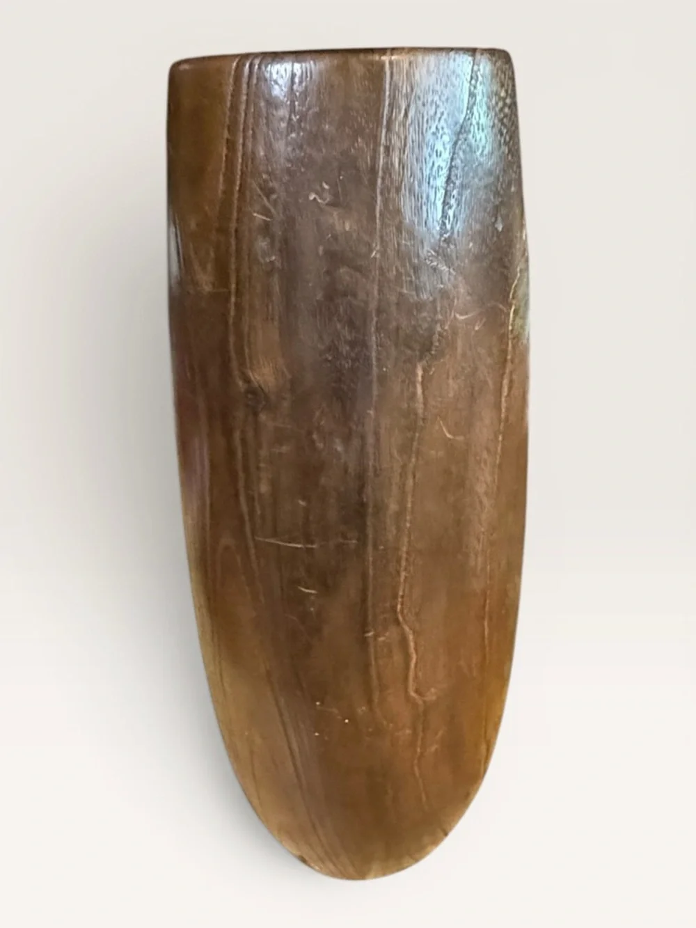 Vintage Japanese Ikebana flower Vase Crafted From Hand-Hewn Kiri Wood